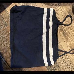 brandy melville blue striped tank top